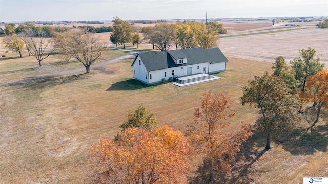 bird's eye view with a rural view