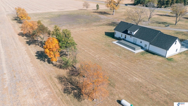 bird's eye view with a rural view