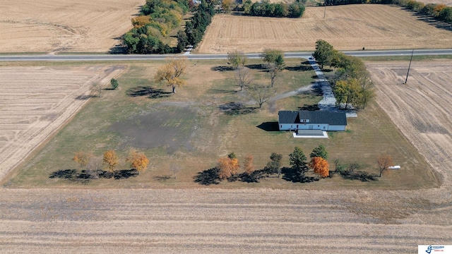 aerial view with a rural view