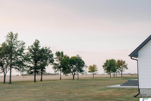 view of yard featuring a rural view