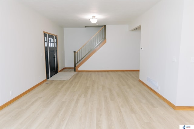 interior space featuring light hardwood / wood-style flooring