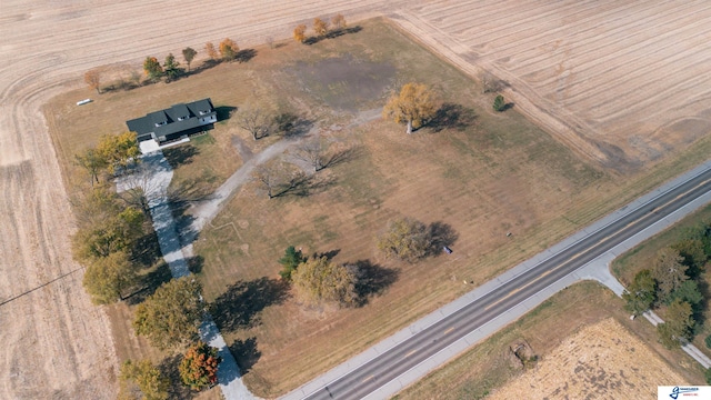 bird's eye view featuring a rural view