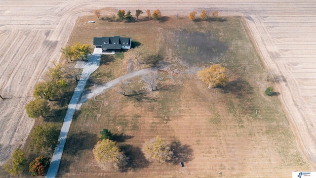 drone / aerial view with a rural view