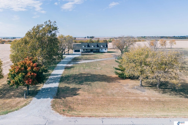 bird's eye view featuring a rural view