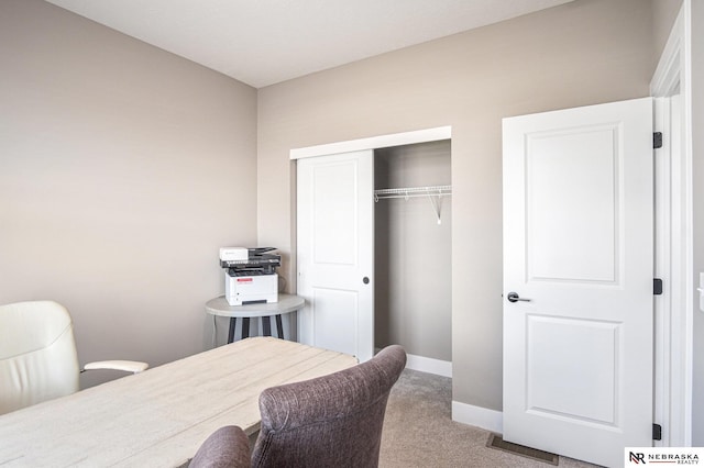 interior space with a closet