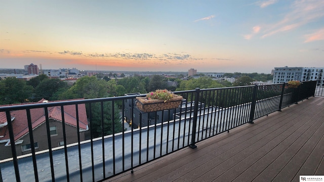 view of deck at dusk