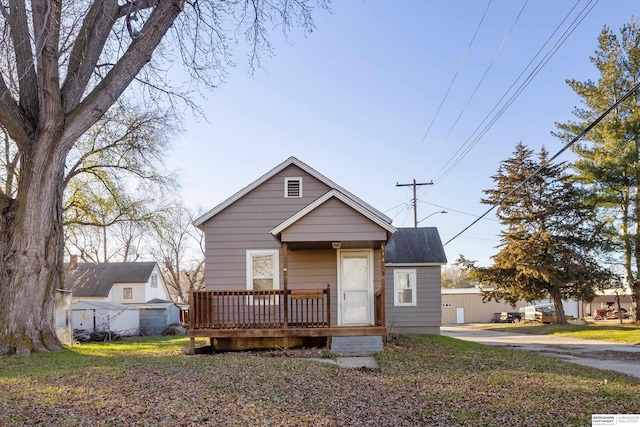 view of bungalow-style home