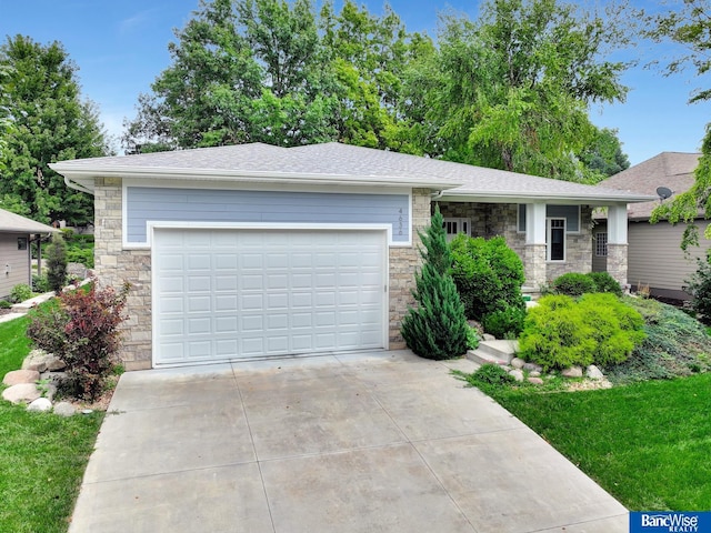 ranch-style house with a garage