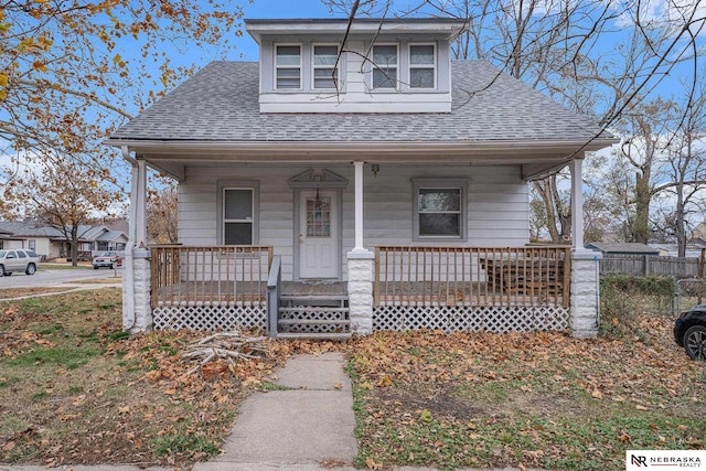 bungalow with covered porch