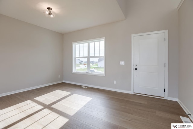 empty room featuring light hardwood / wood-style flooring