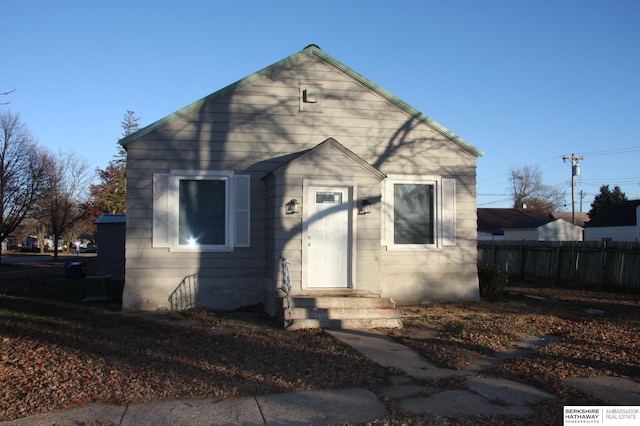 view of bungalow-style house