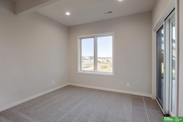 view of carpeted empty room