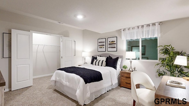 view of carpeted bedroom