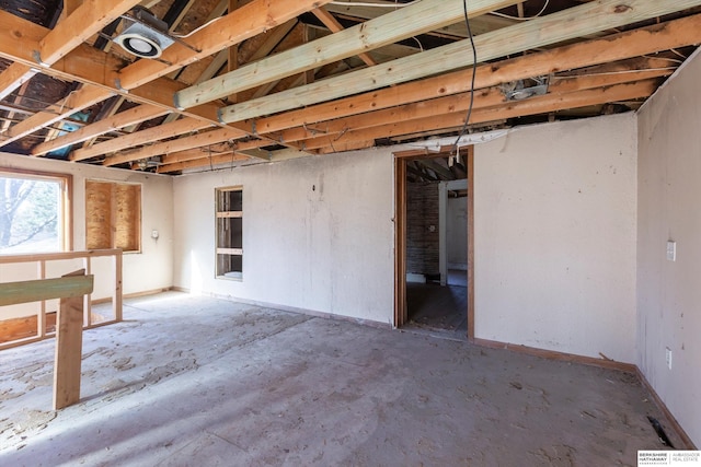 miscellaneous room with concrete flooring