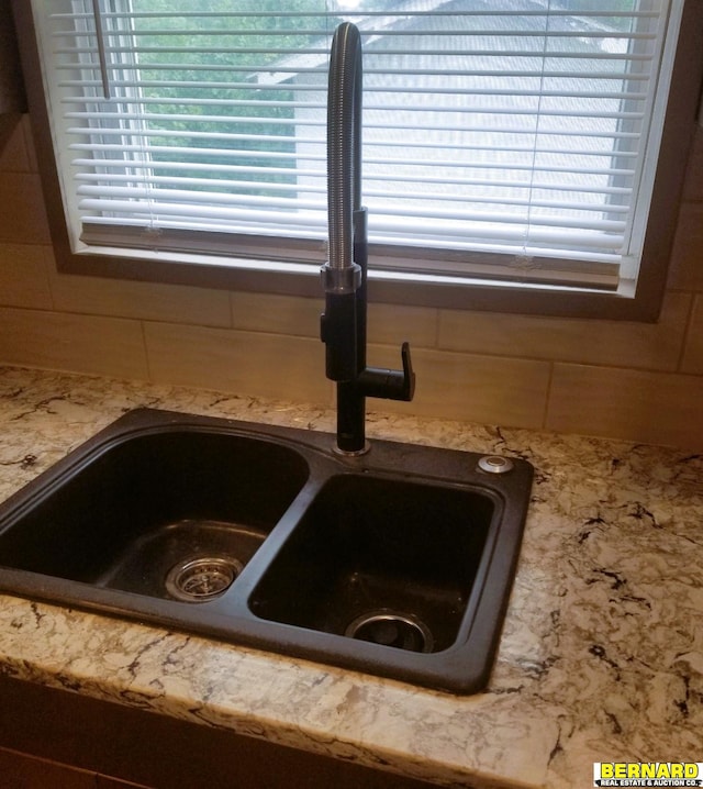 interior details featuring sink