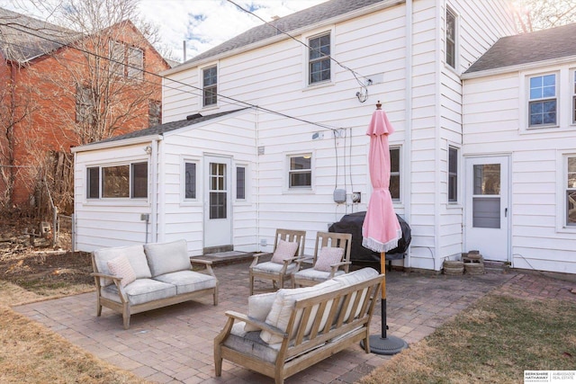 view of patio / terrace featuring an outdoor living space