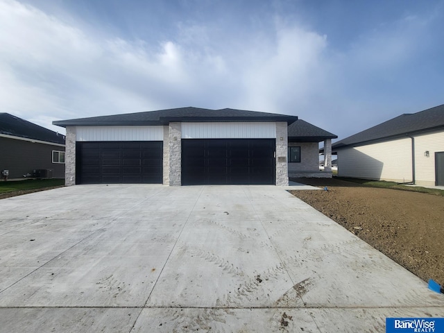 view of front of home featuring central air condition unit