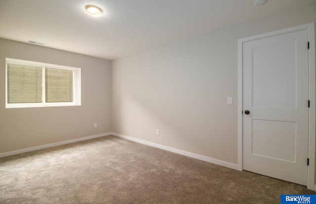 view of carpeted empty room