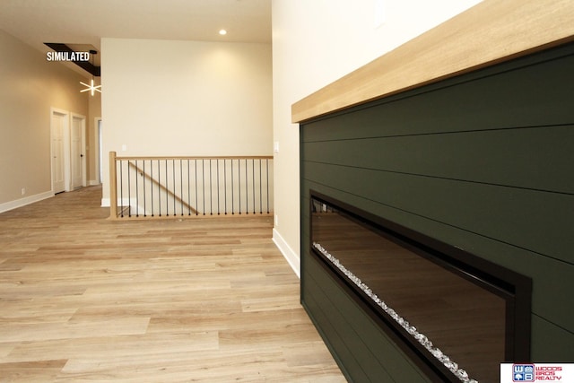 hall featuring light wood-type flooring