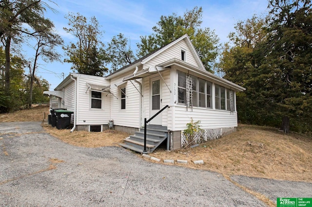 view of front of home