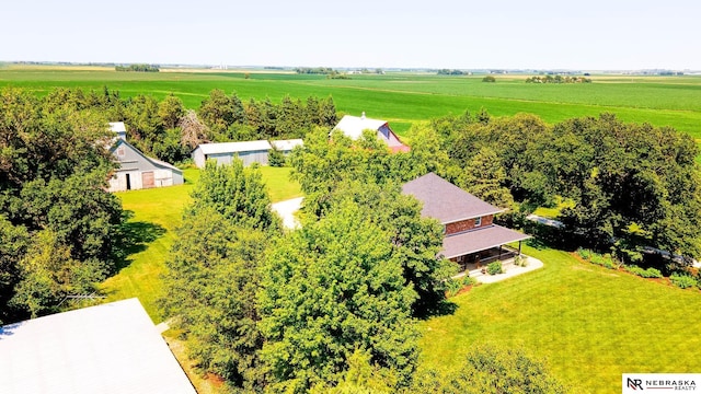 aerial view featuring a rural view