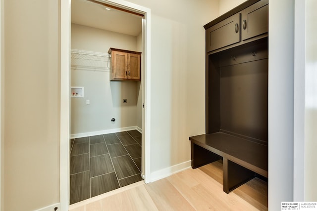 mudroom featuring hardwood / wood-style floors