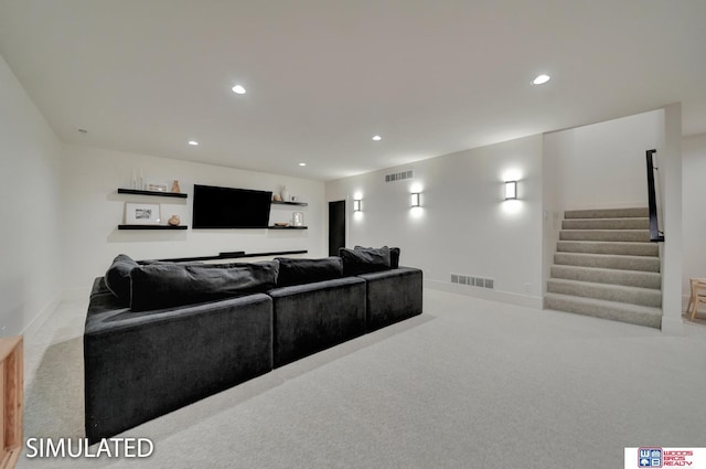 view of carpeted living room