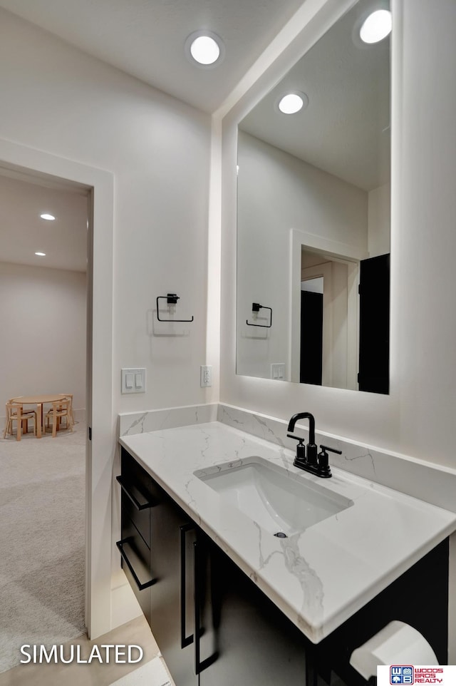 bathroom with vanity