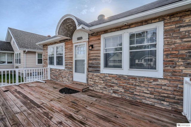 view of wooden deck