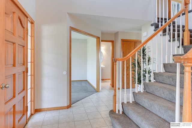 view of tiled foyer