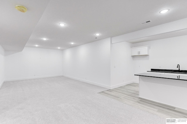 interior space with light wood-type flooring