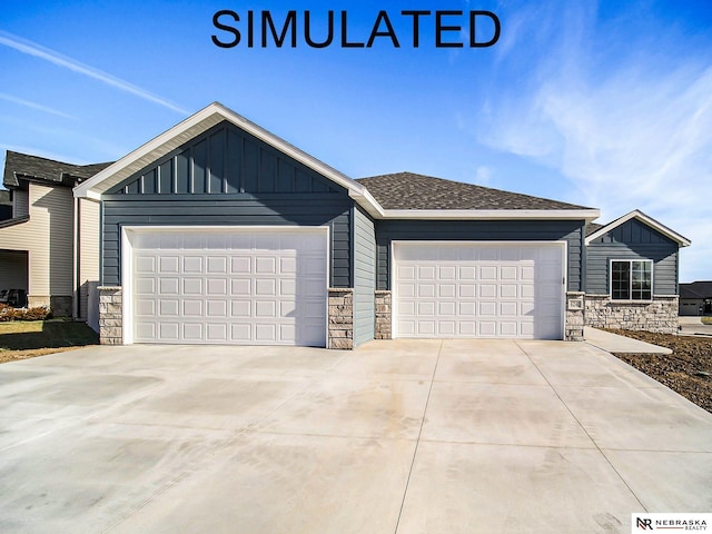 view of front facade with a garage