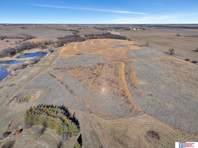 bird's eye view with a rural view