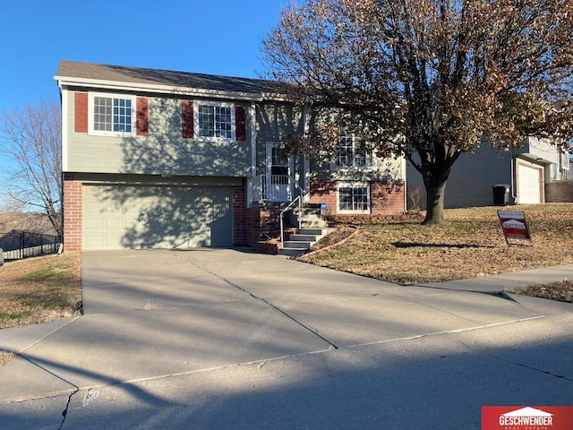 split foyer home with a garage