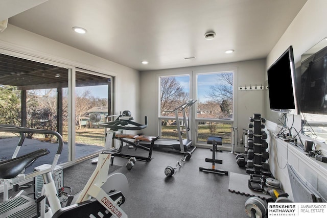 view of exercise room