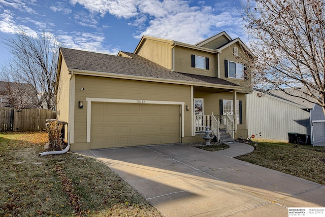 view of front of house featuring a garage