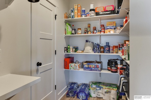 view of pantry