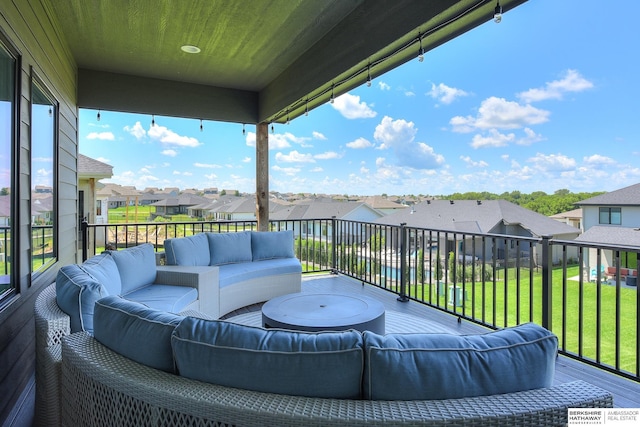 view of patio / terrace with an outdoor living space