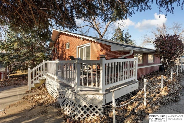 exterior space featuring a deck