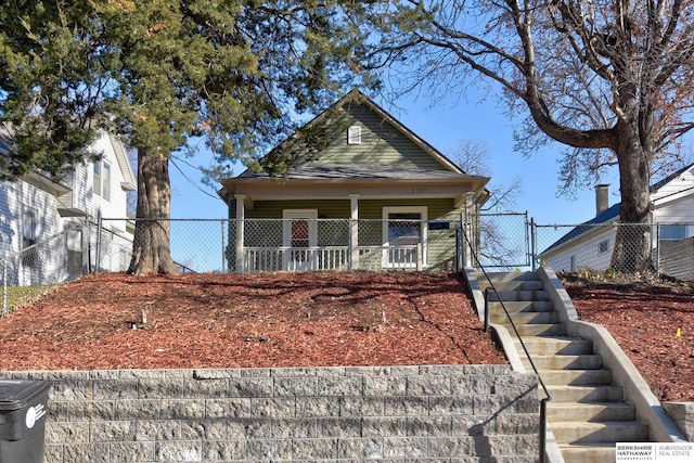 view of front of house with covered porch