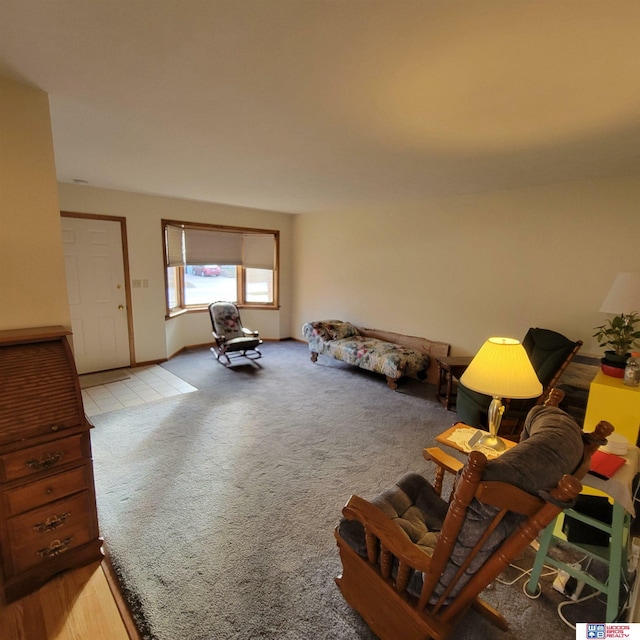 view of carpeted living room