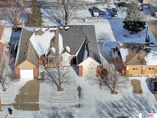 view of snowy aerial view