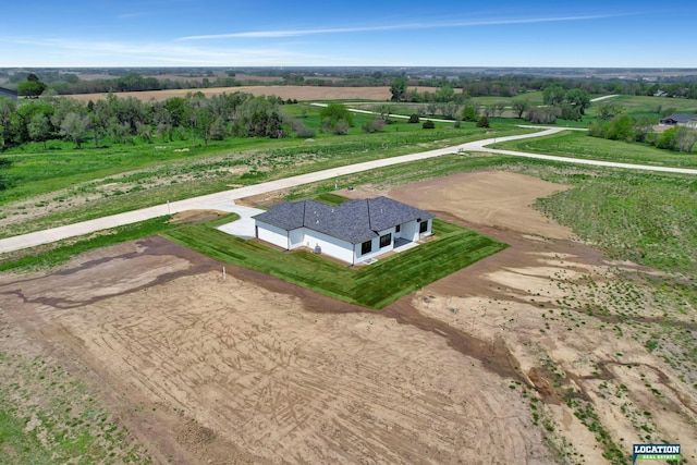 drone / aerial view featuring a rural view