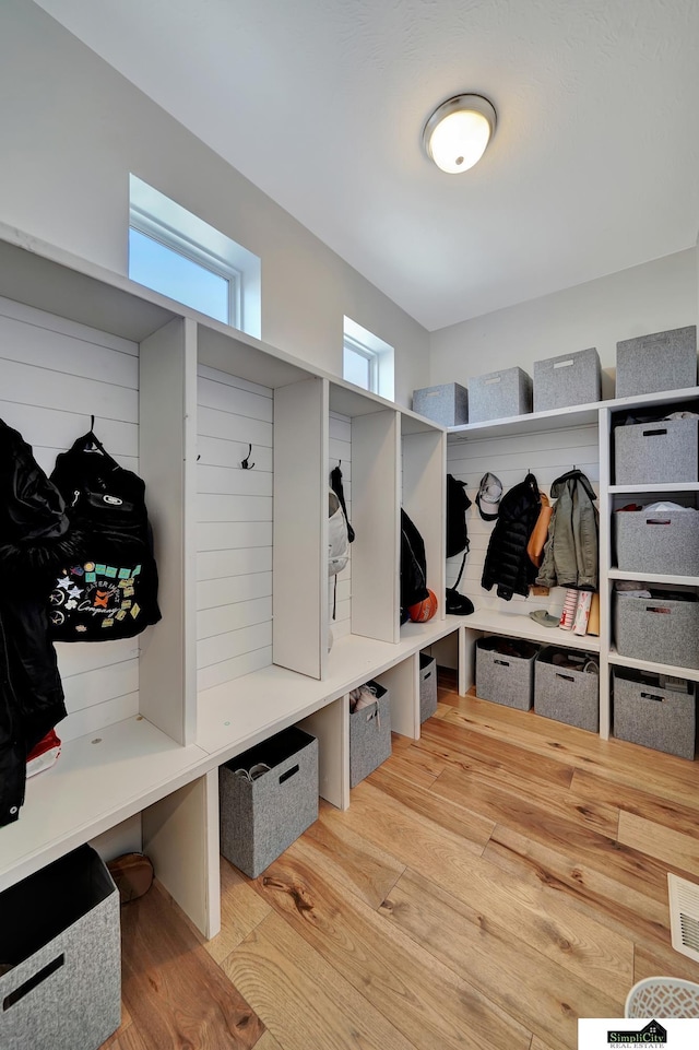 mudroom featuring hardwood / wood-style flooring