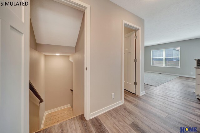 hall featuring light wood-type flooring