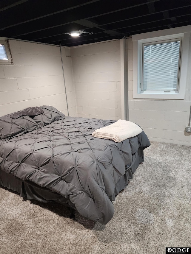 view of carpeted bedroom