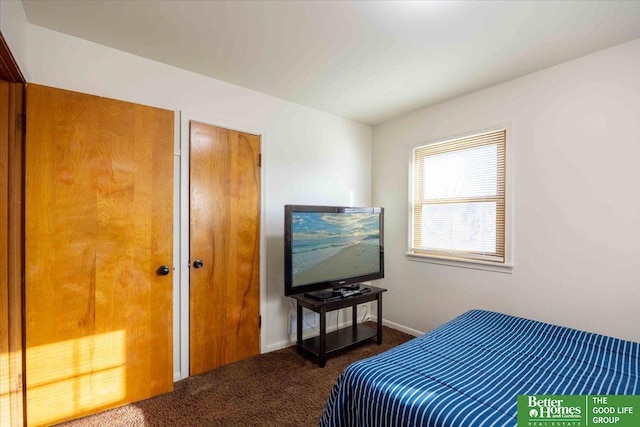 view of carpeted bedroom