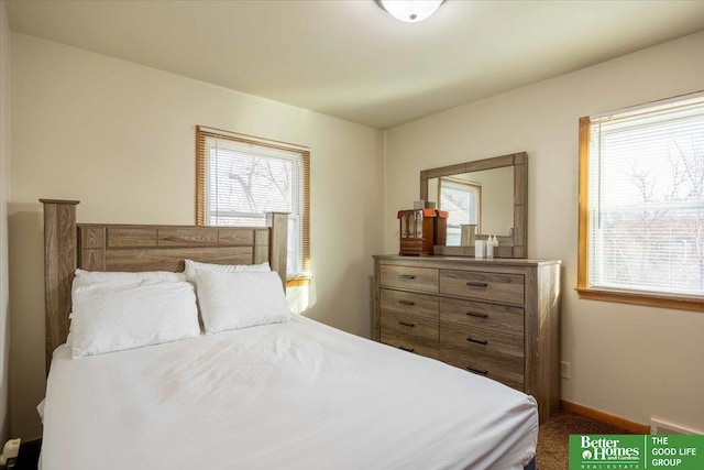 view of carpeted bedroom