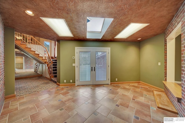 entrance foyer with french doors