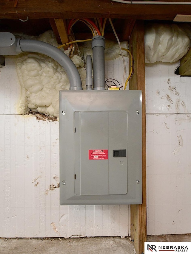 utility room featuring electric panel